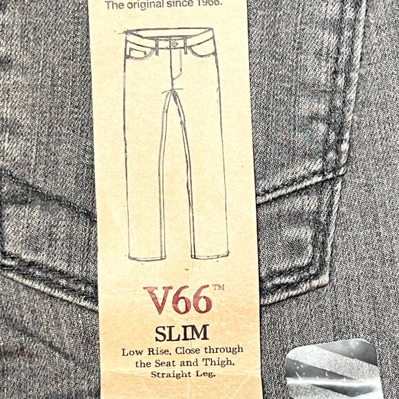Vans Off The Wall Jeans Custom Made For You V66 Slim Fit 26x27 Gray Low Rise New - Picture 6 of 11